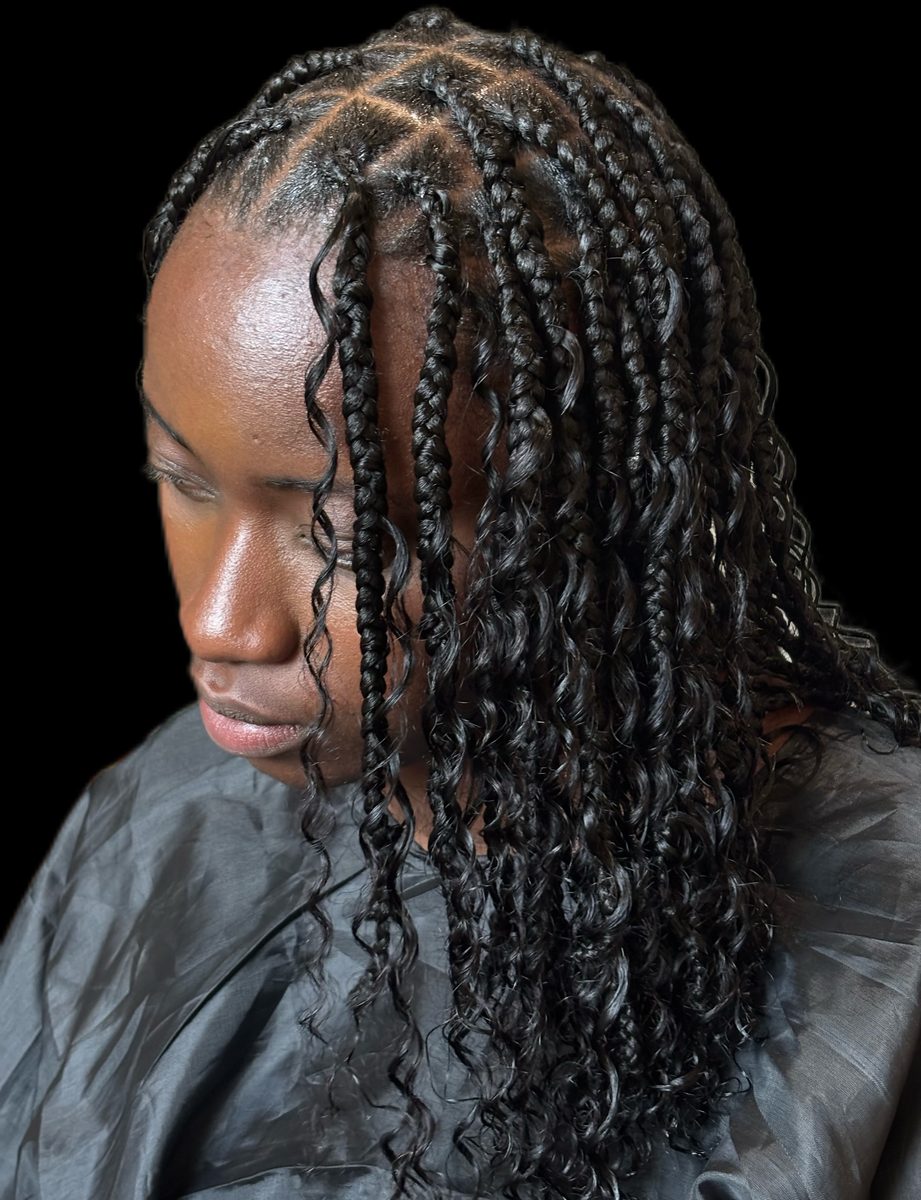 Réalisation Akoya's Hair — goddess braids